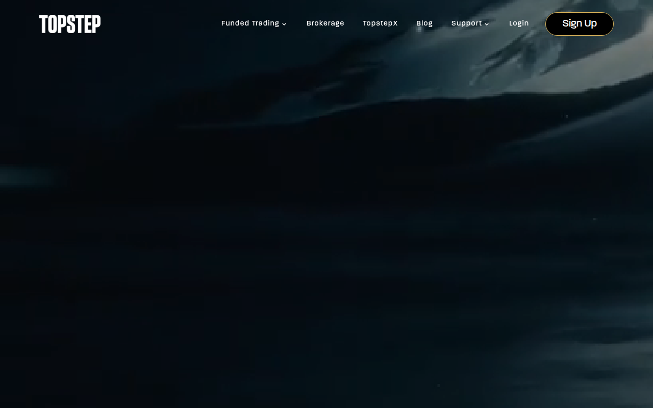 Screenshot van topstep.com