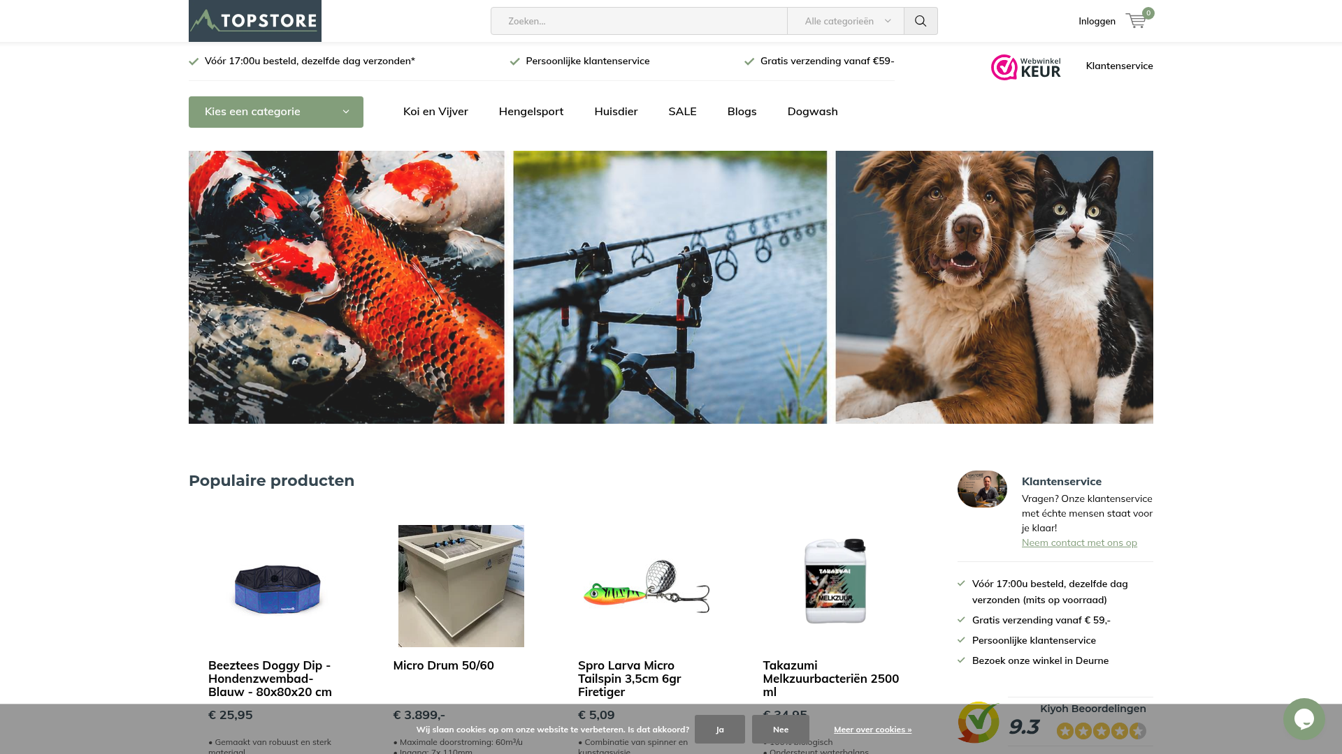 Screenshot van topstore.nl