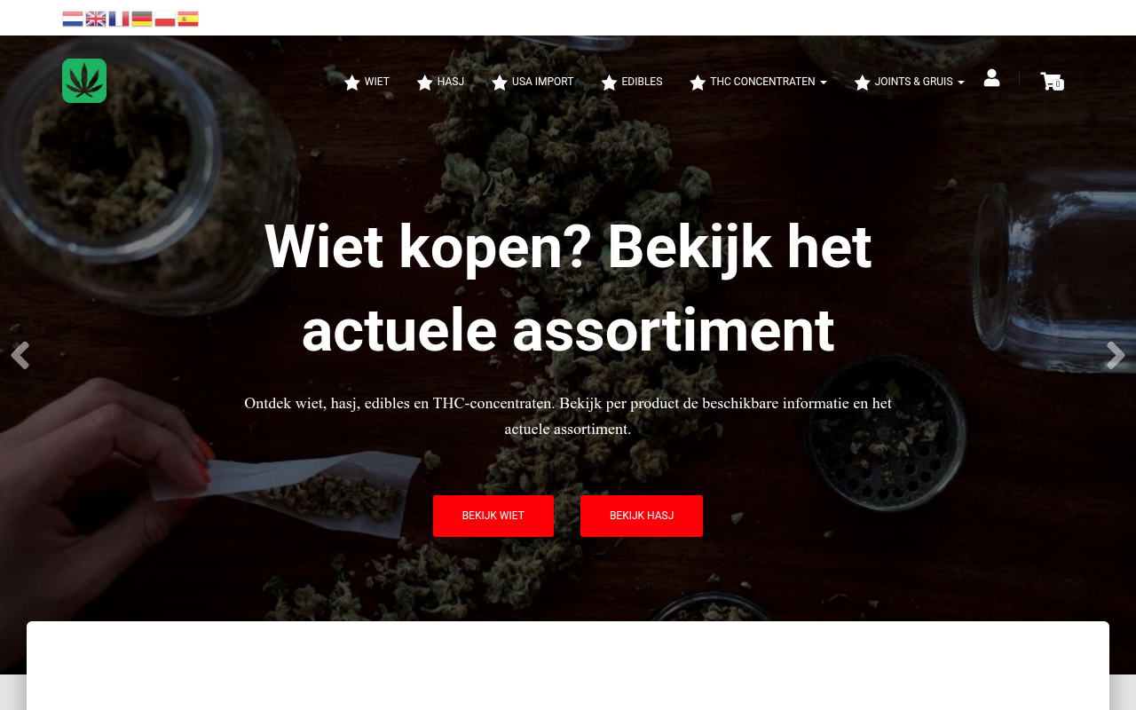 Screenshot van topwietonline.nl