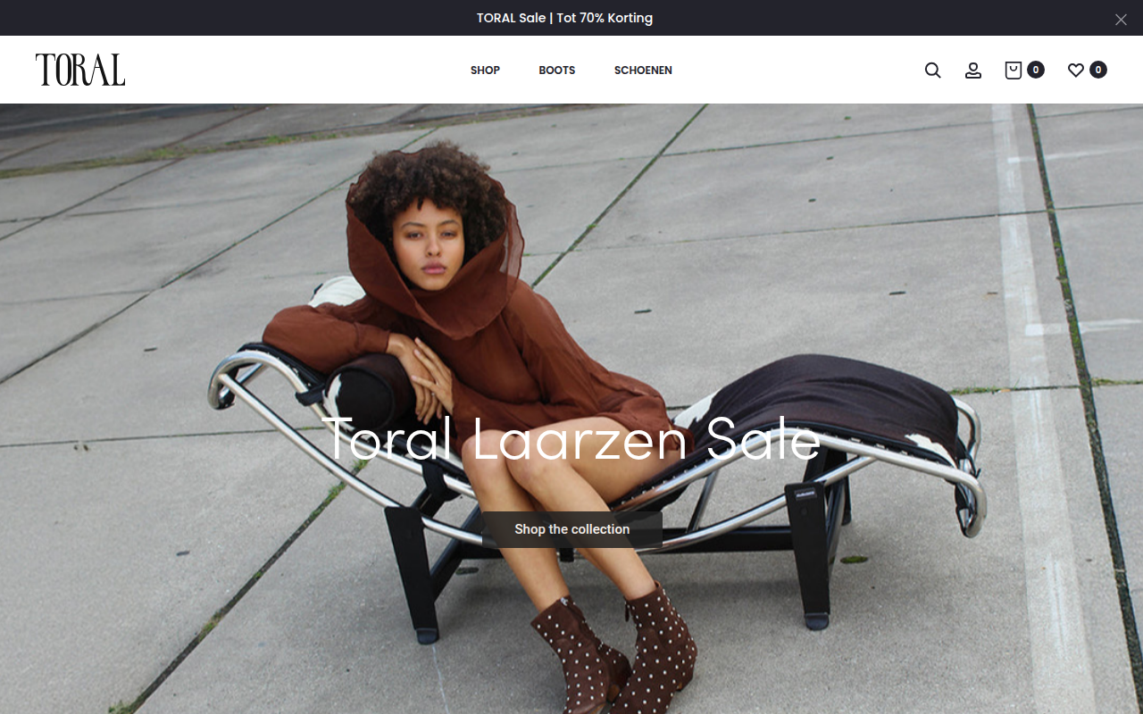 Screenshot van toralschoenen.com