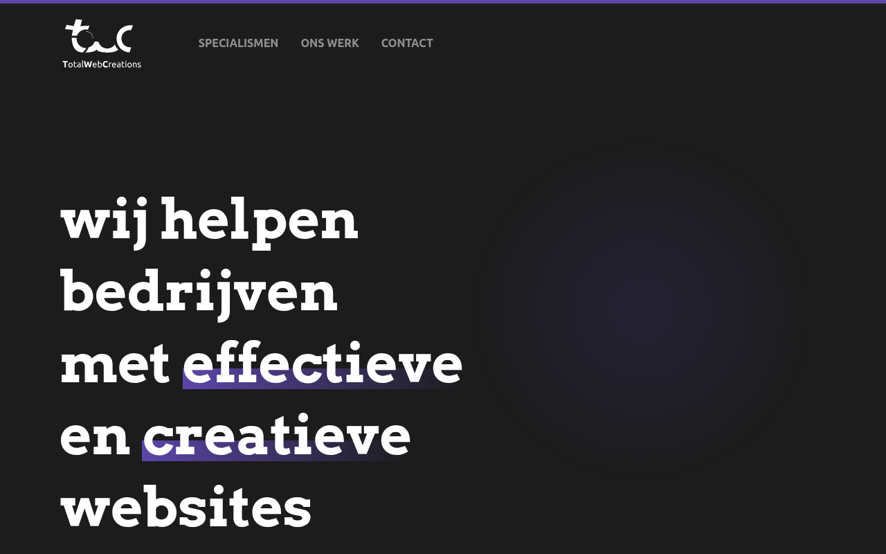 Screenshot van totalwebcreations.nl