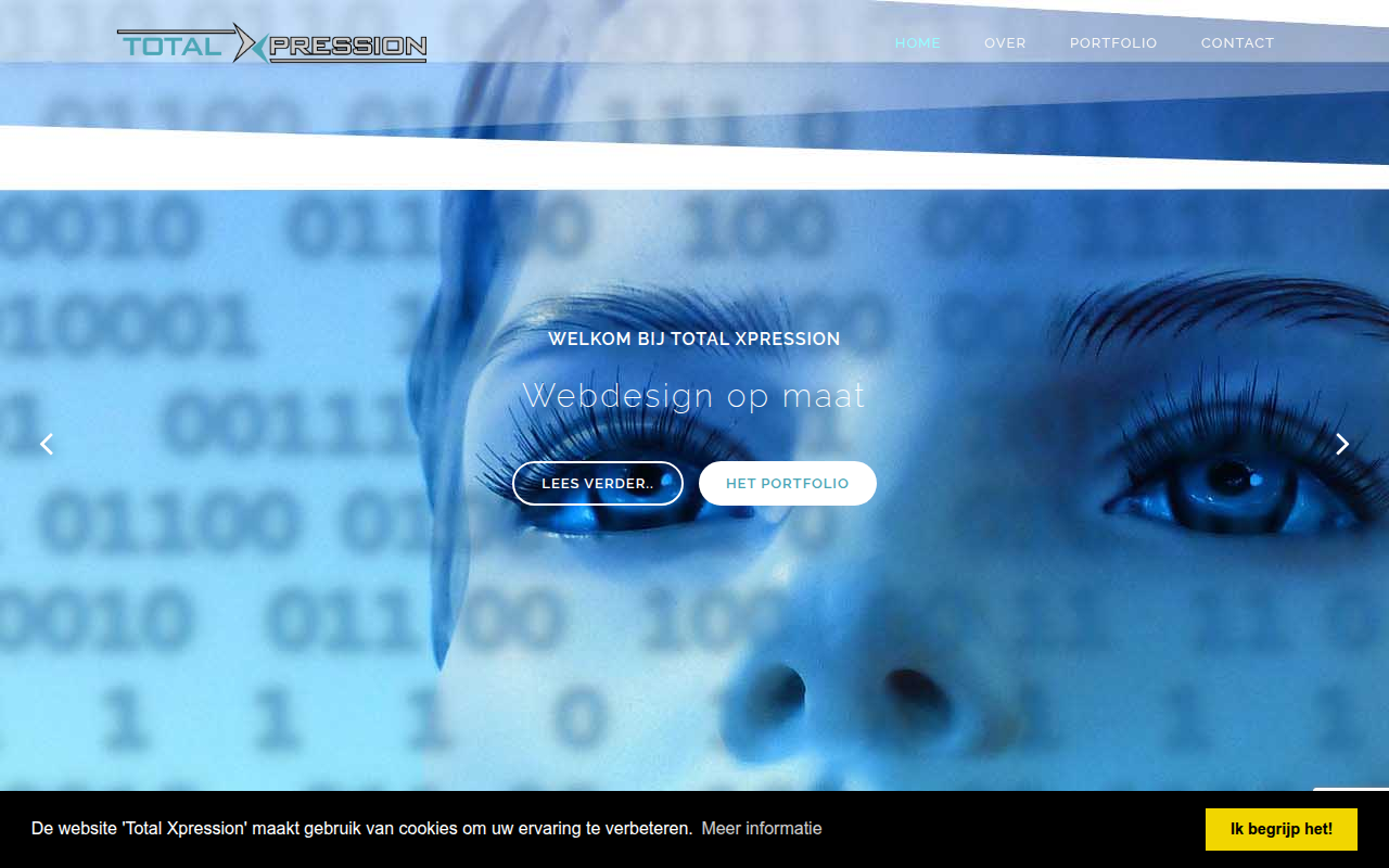 Screenshot van totalxpression.nl
