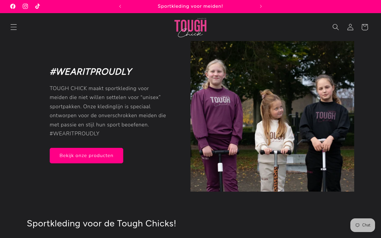 Screenshot van toughchick.nl