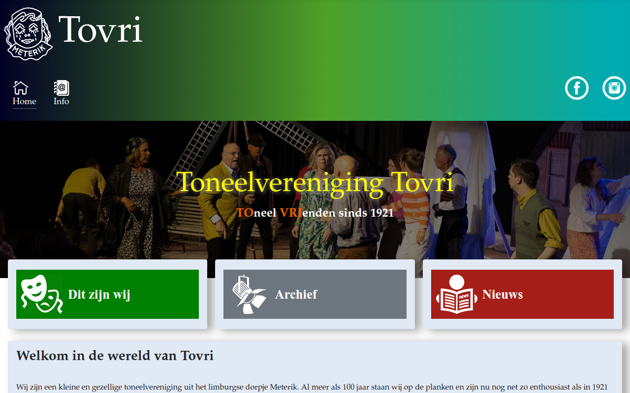 Screenshot van tovri.nl