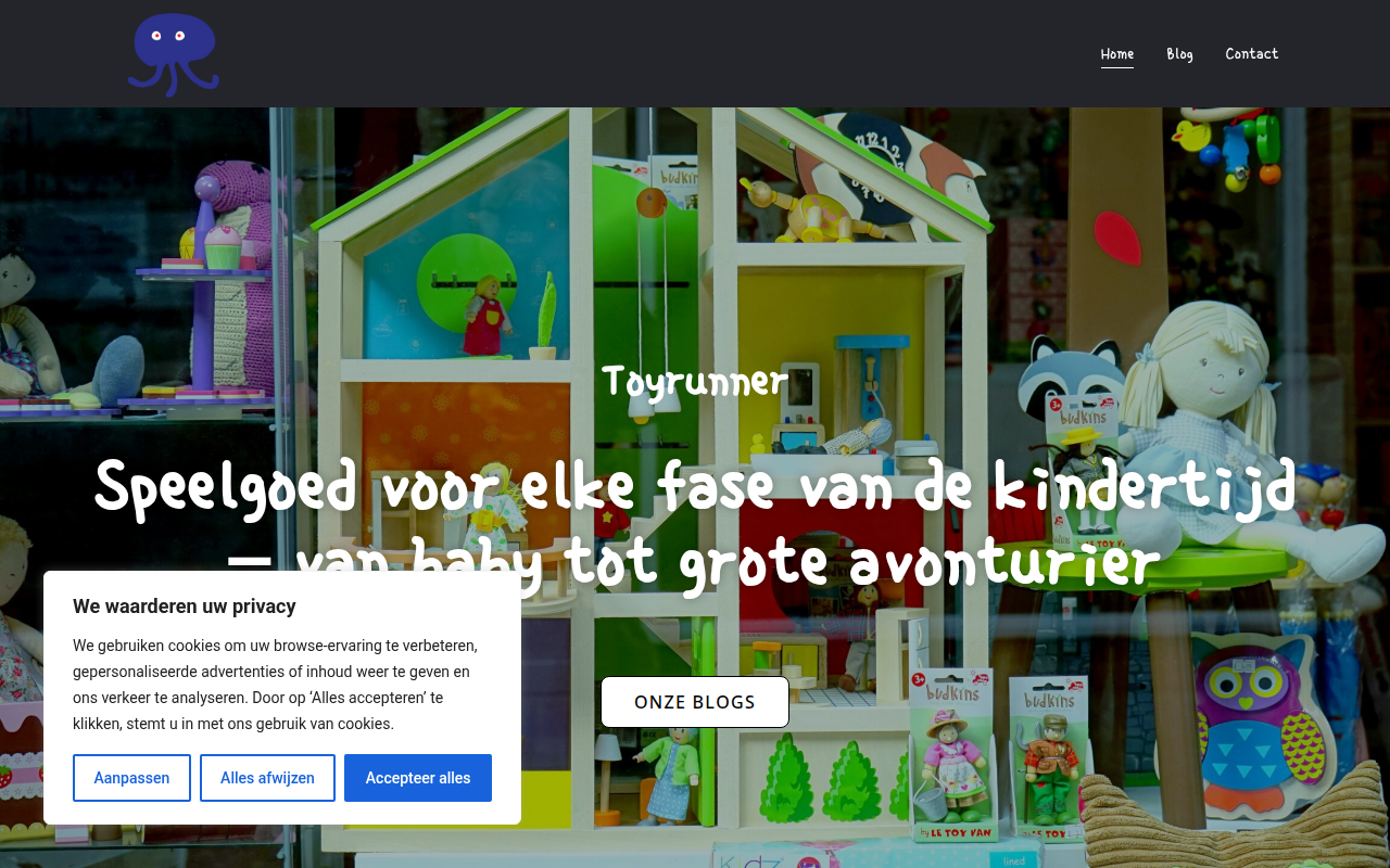 Screenshot van toyrunner.nl