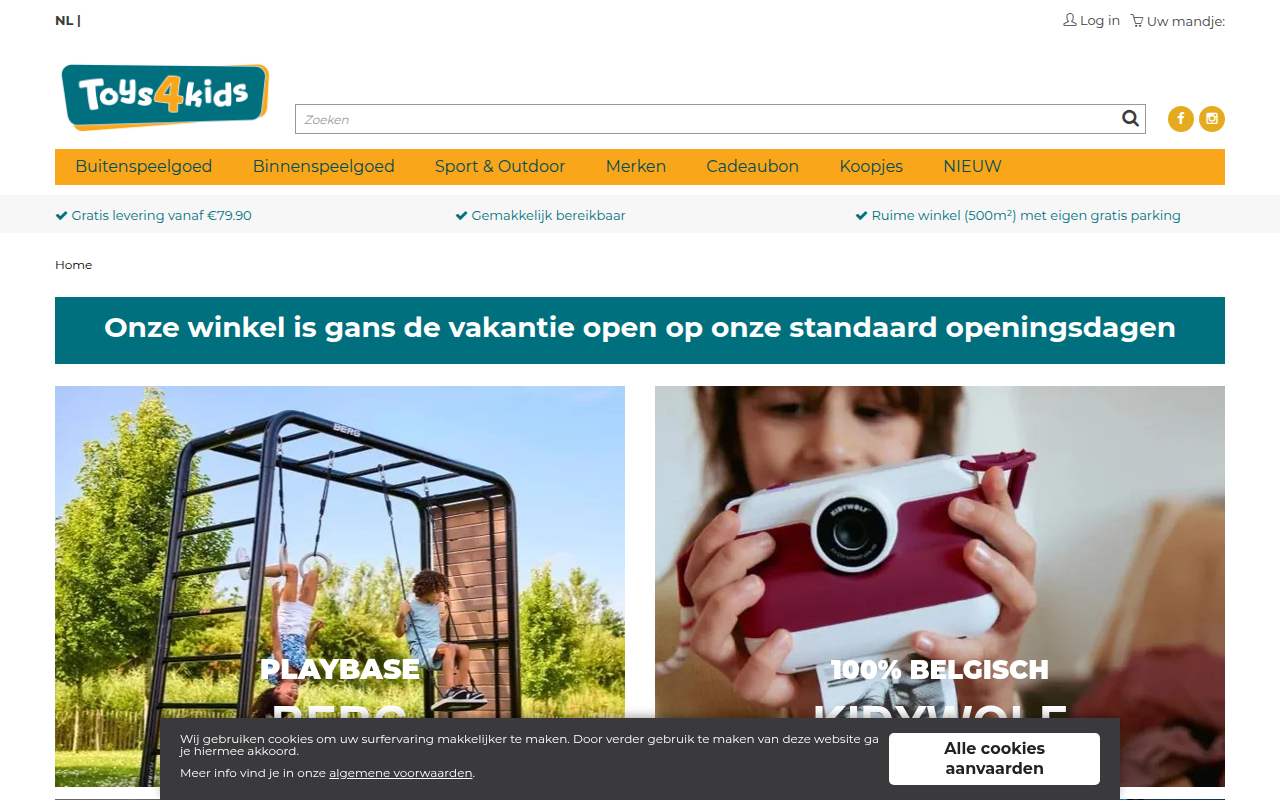 Screenshot van toys4kids.be