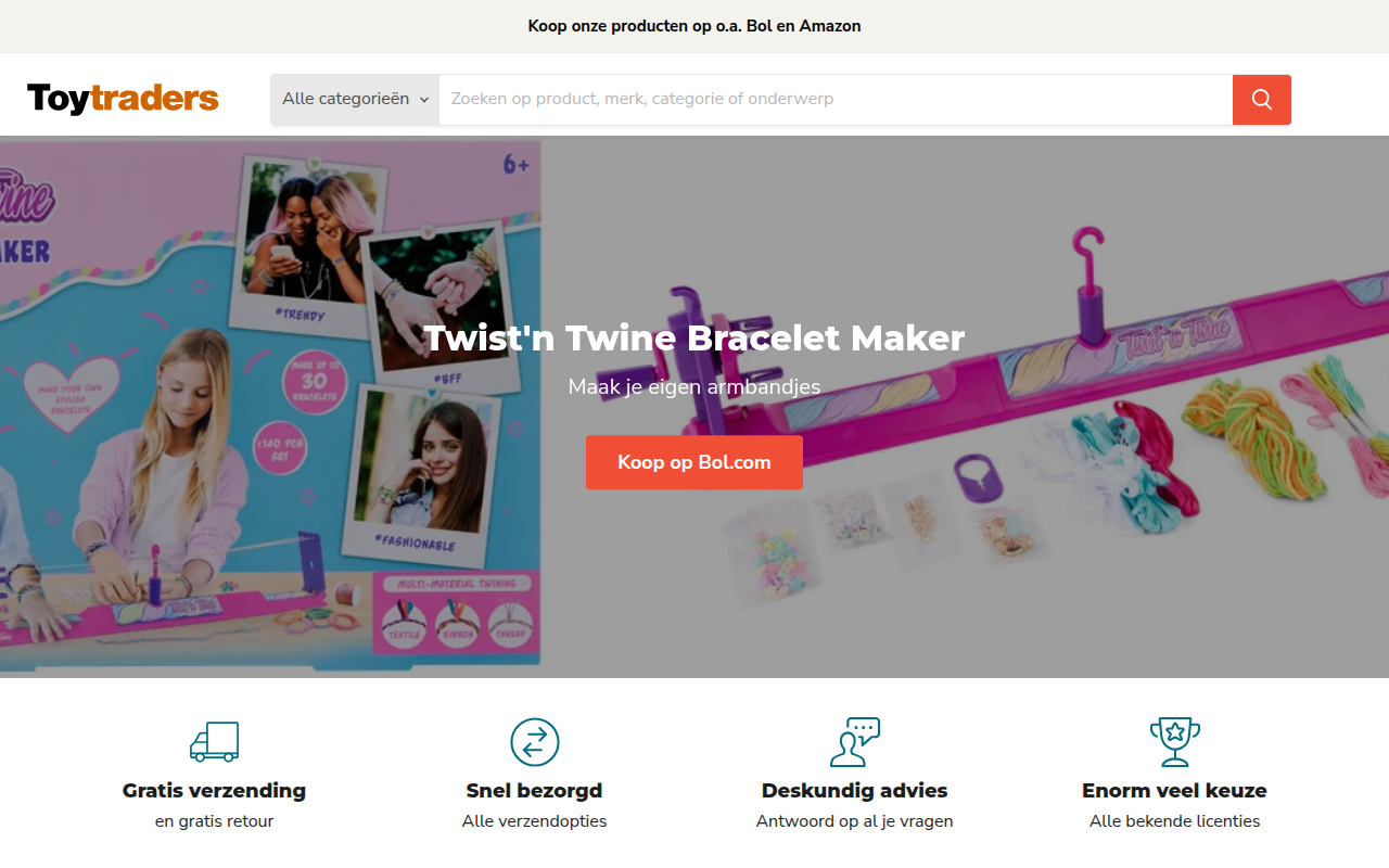 Screenshot van toytraders.nl