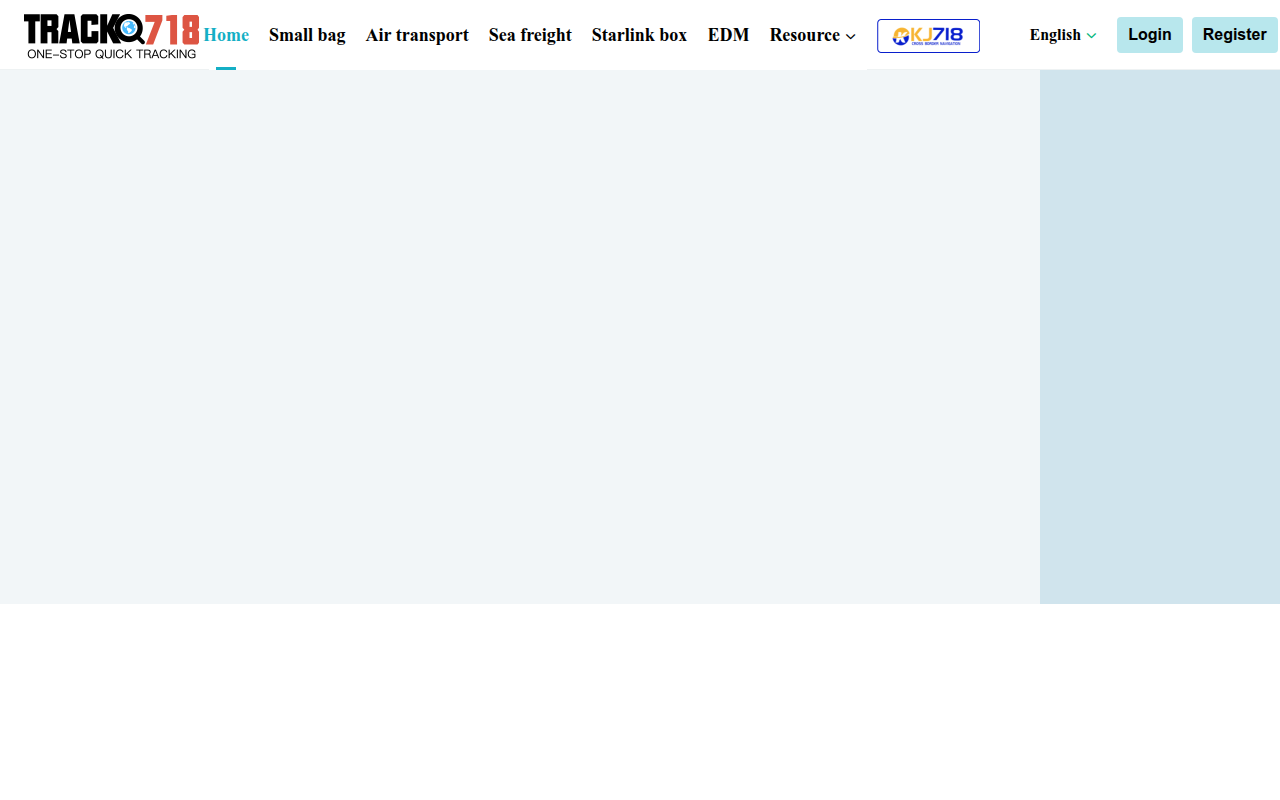 Screenshot van track718.eu