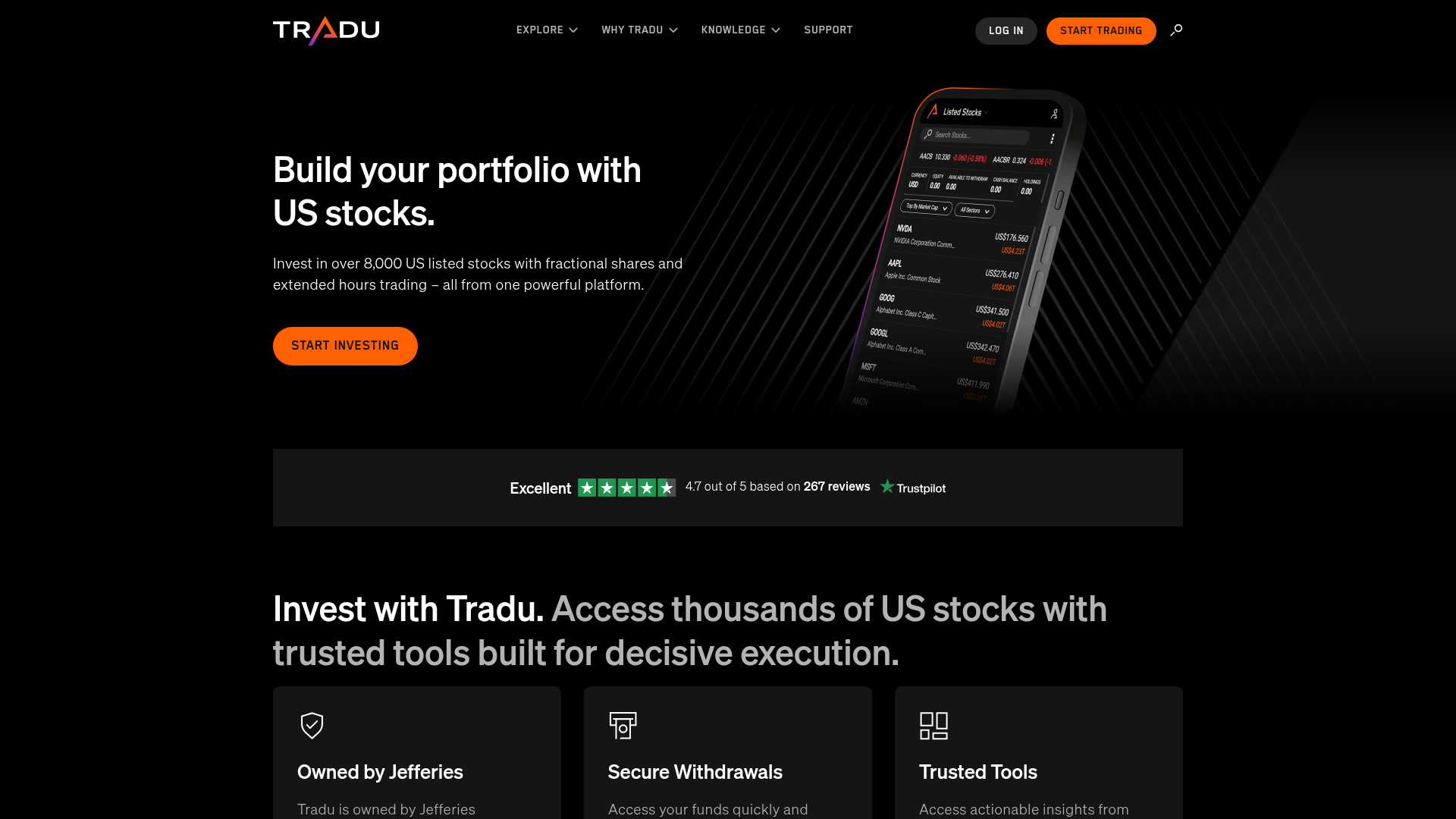 Screenshot van tradu.com