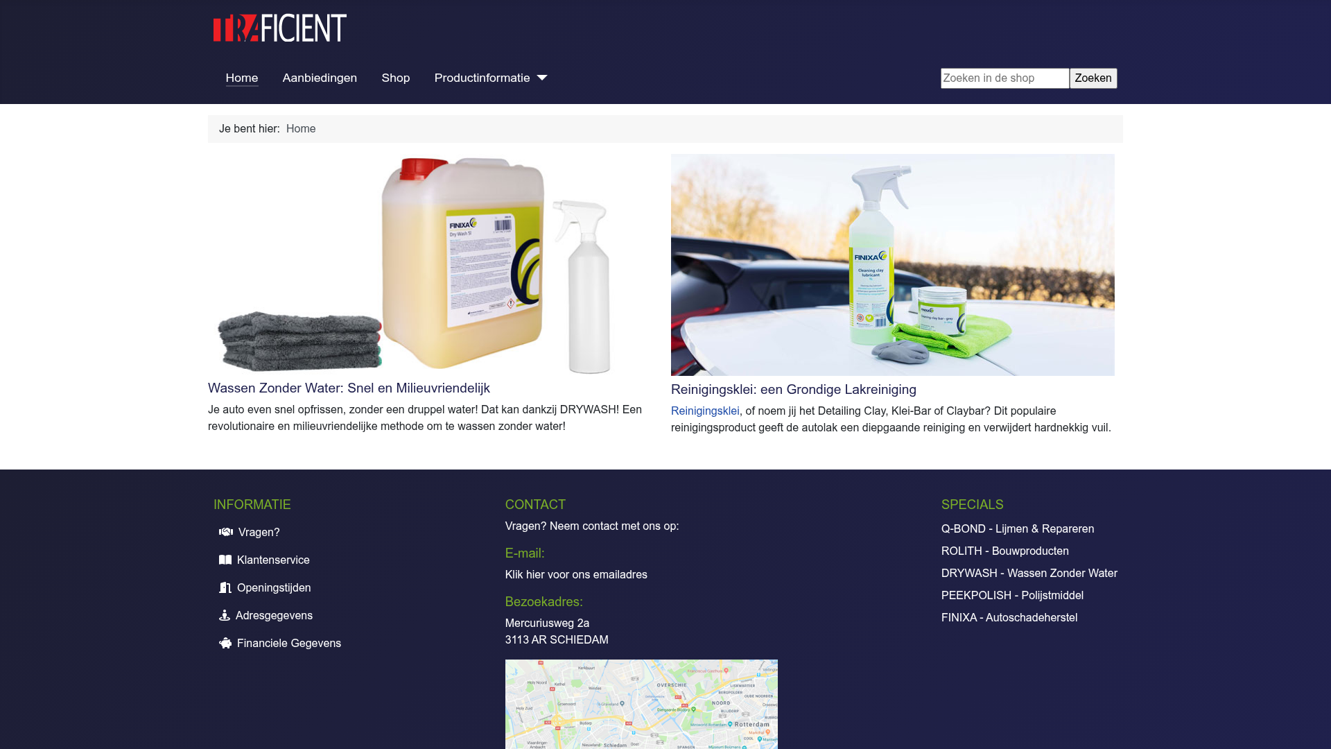 Screenshot van traficient.nl