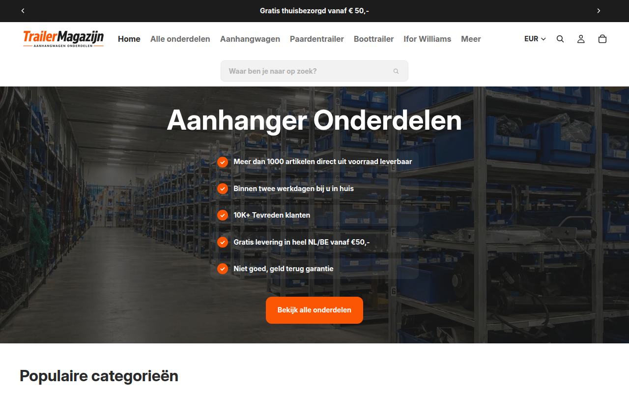 Screenshot van trailermagazijn.nl