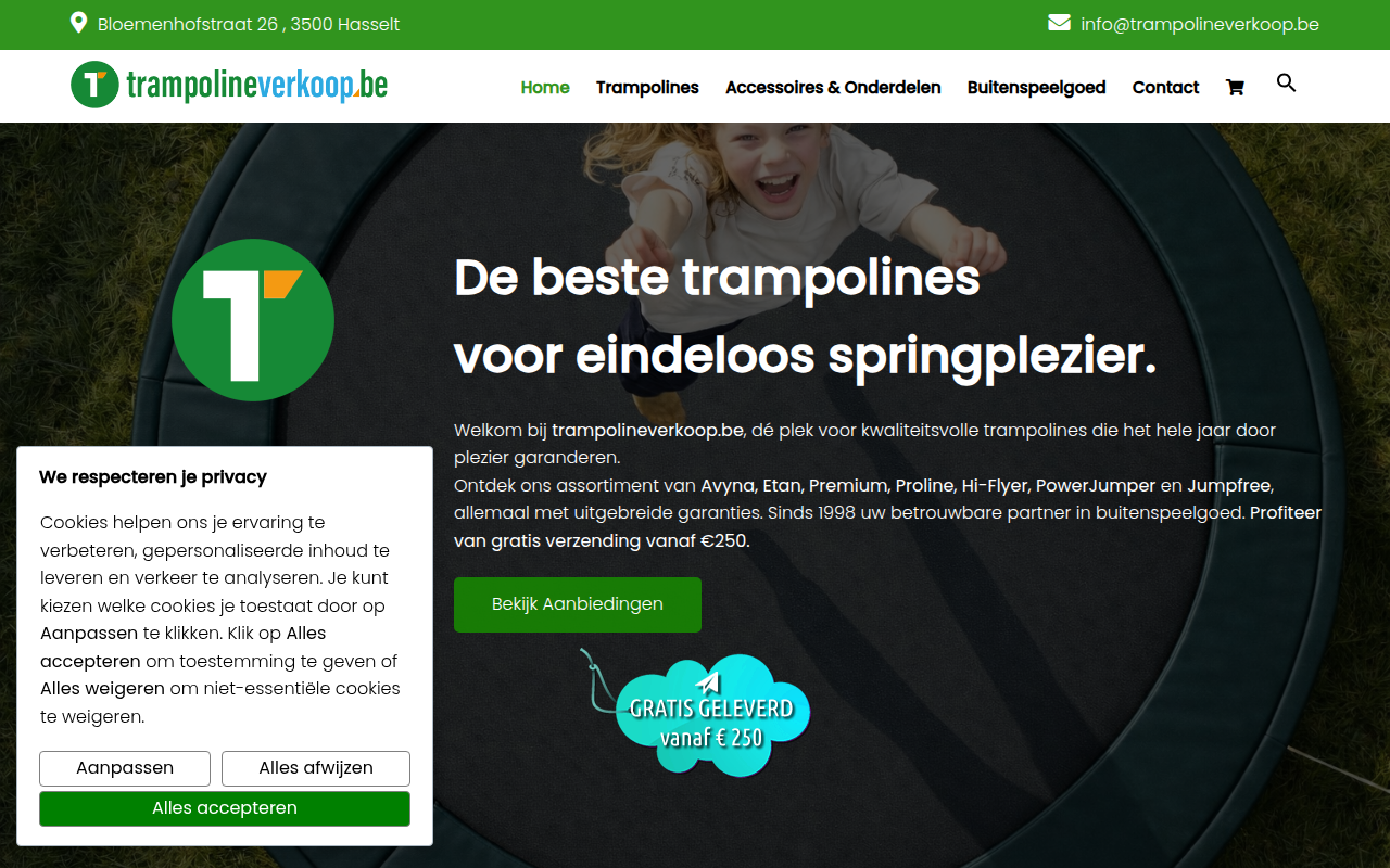 Screenshot van trampolineverkoop.be