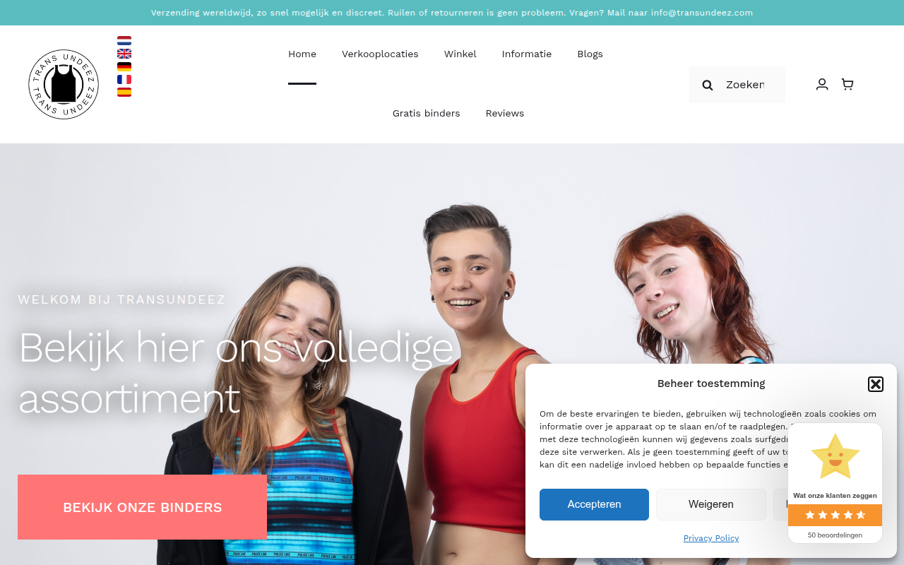Screenshot van transundeez.com