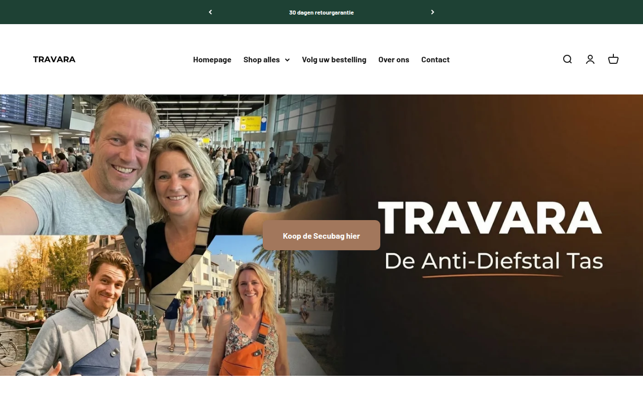 Screenshot van travara-amsterdam.nl