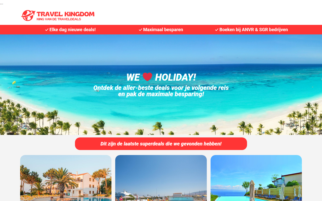 Screenshot van travelkingdom.nl