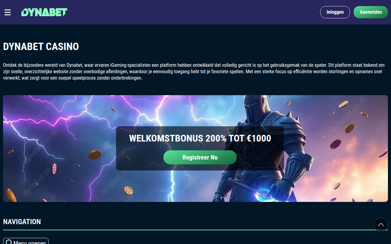 Screenshot van trebendo.nl