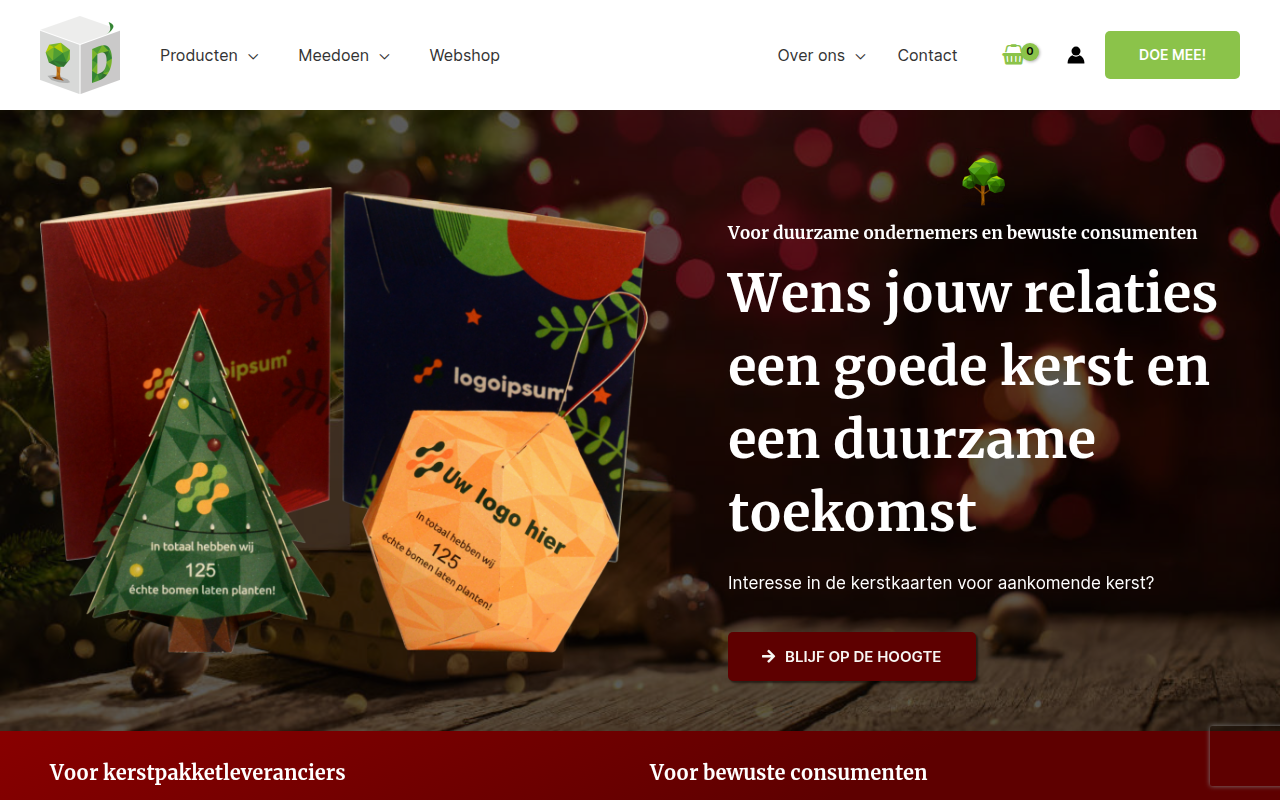 Screenshot van tree-d.nl
