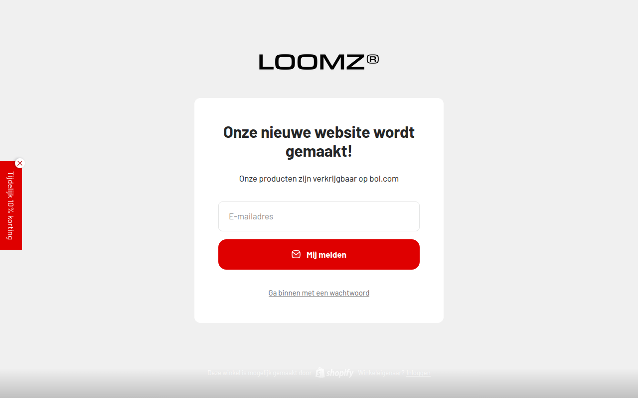 Screenshot van trendloomz.nl