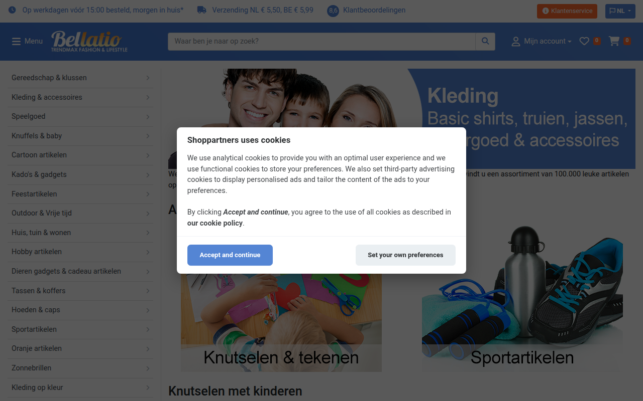 Screenshot van trendmax.nl