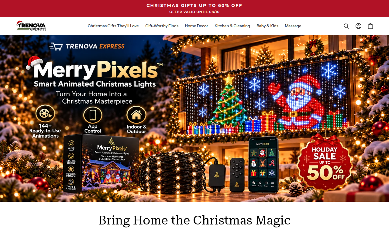 Screenshot van trenovaexpress.com