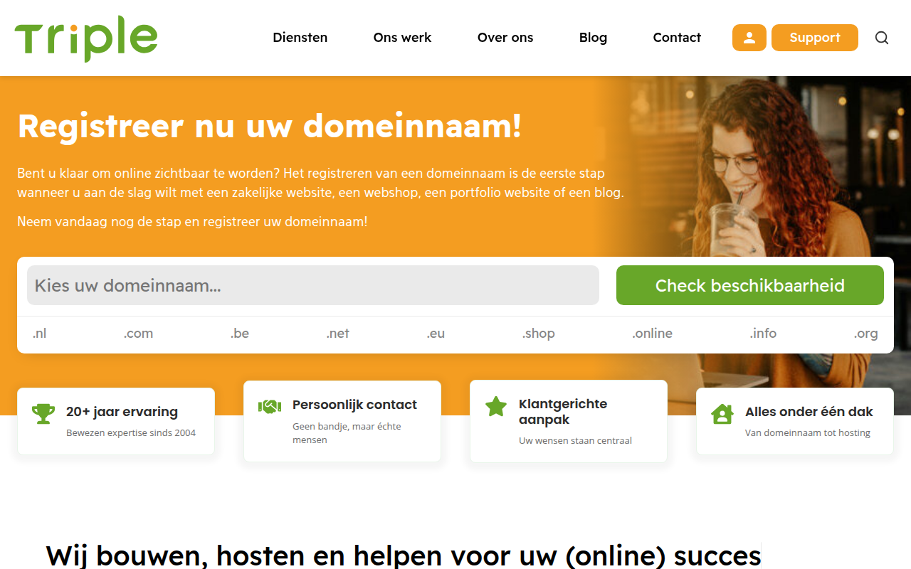 Screenshot van triple.nl