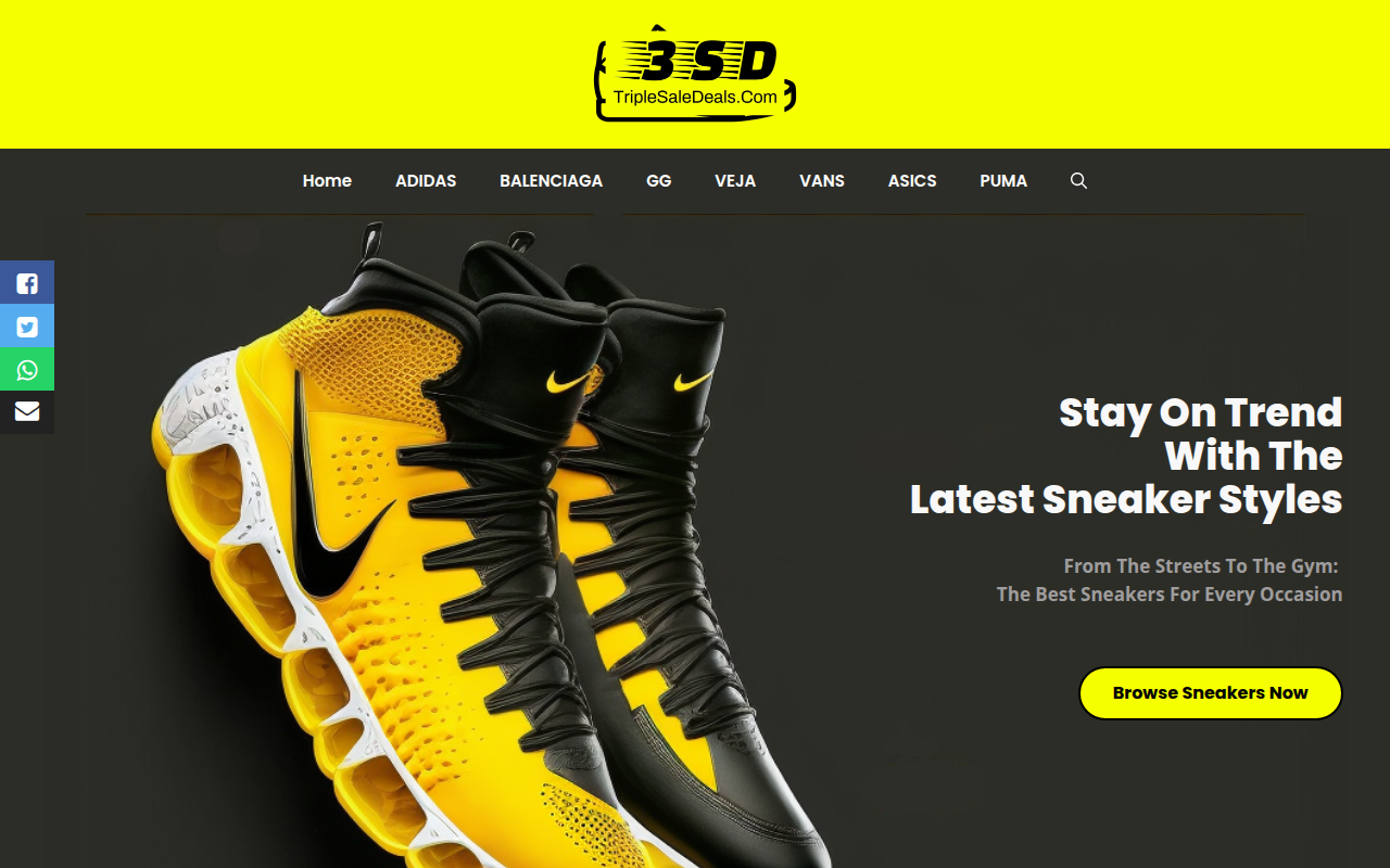 Screenshot van triplesaledeals.com