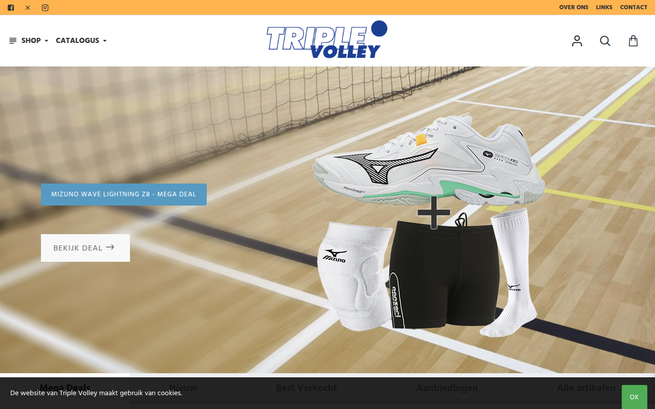Screenshot van triplevolley.nl