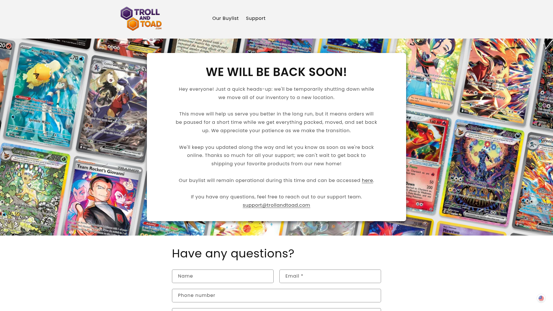 Screenshot van trollandtoad.com
