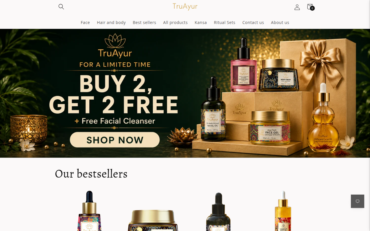 Screenshot van truayur.com