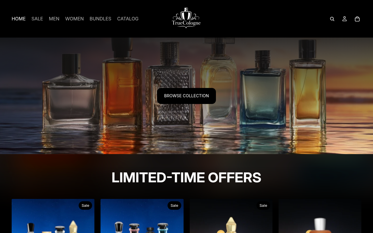 Screenshot van truecologne.com