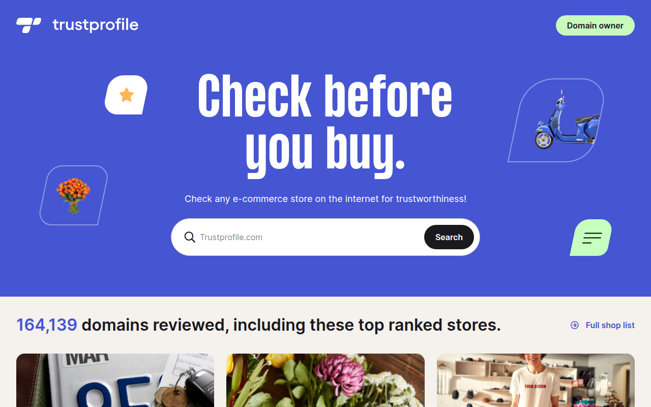 Screenshot van trustprofile.com