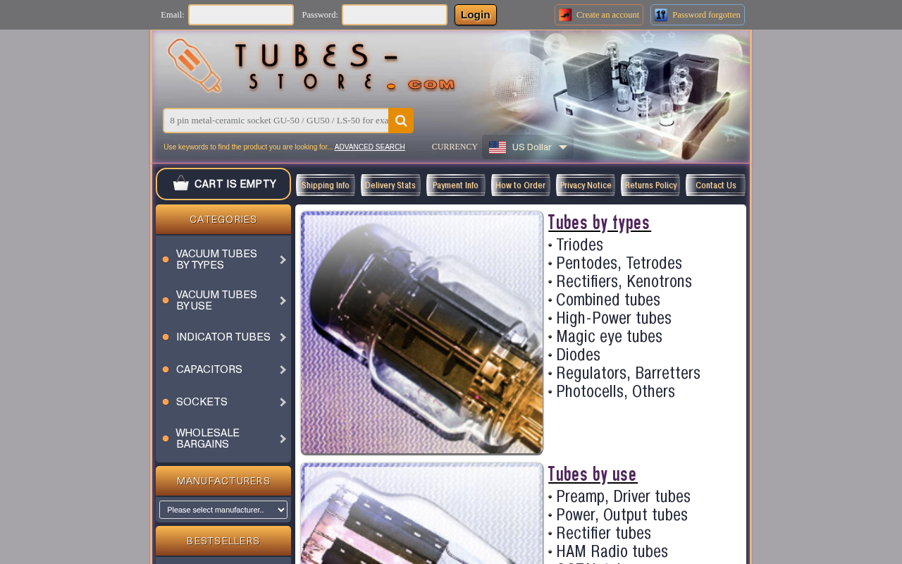Screenshot van tubes-store.com