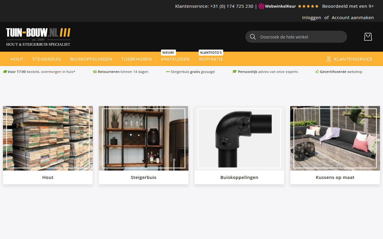 Screenshot van tuin-bouw.nl