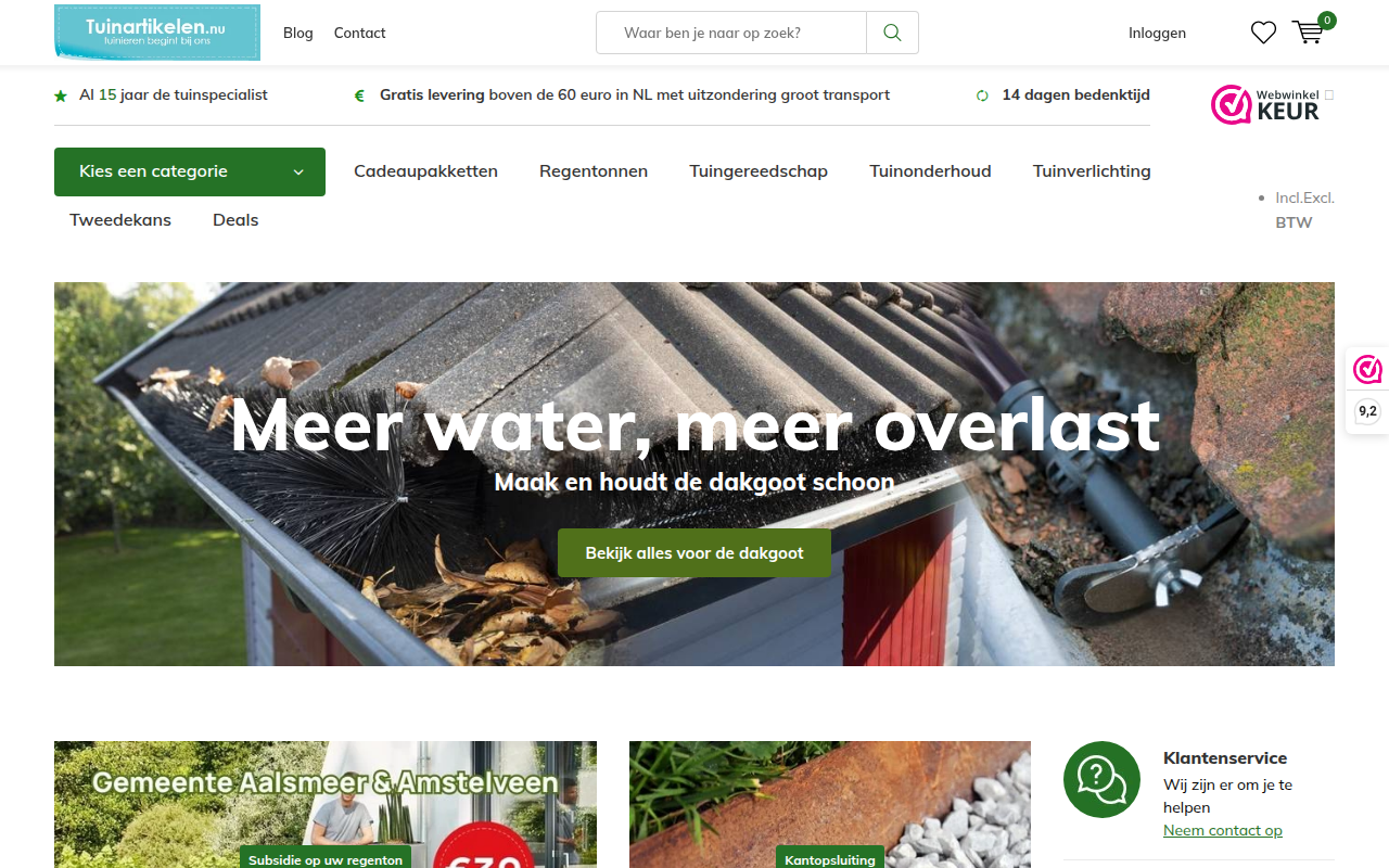 Screenshot van tuinartikelen.nu