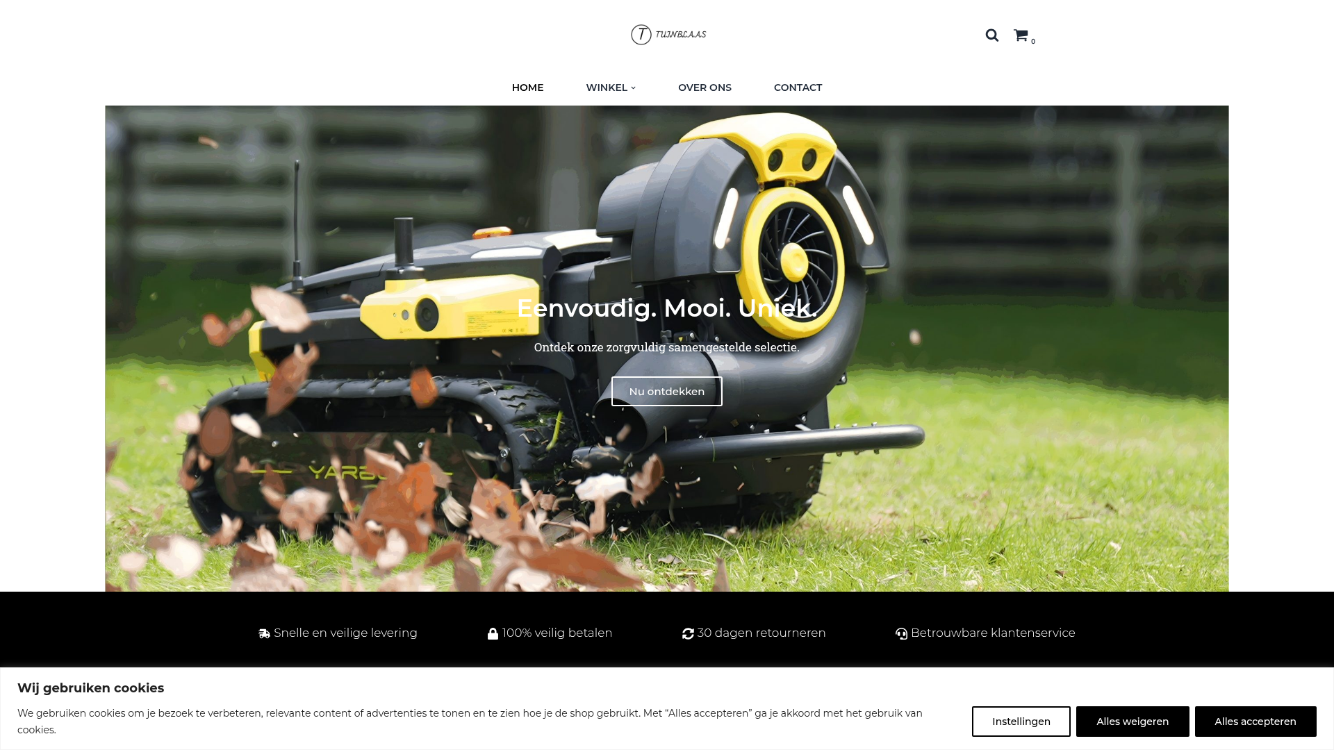 Screenshot van tuinblaas.com