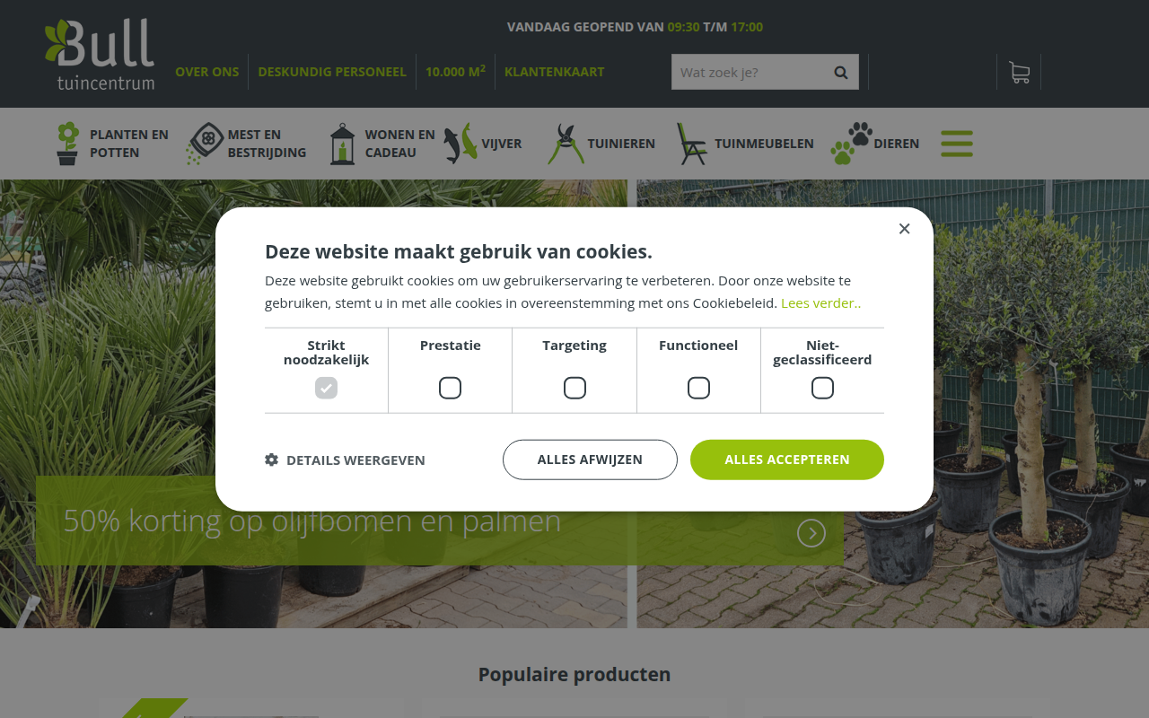Screenshot van tuincentrumbull.nl