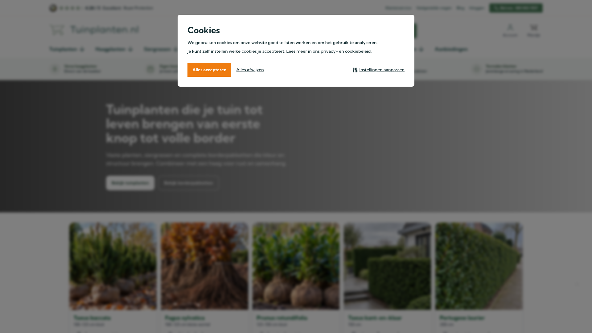 Screenshot van tuinplanten.nl