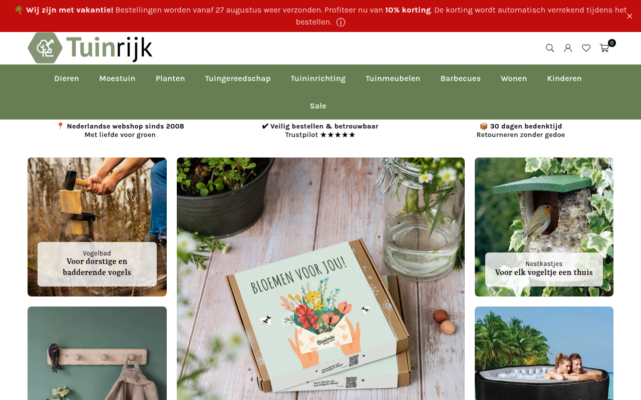Screenshot van tuinrijk.nl