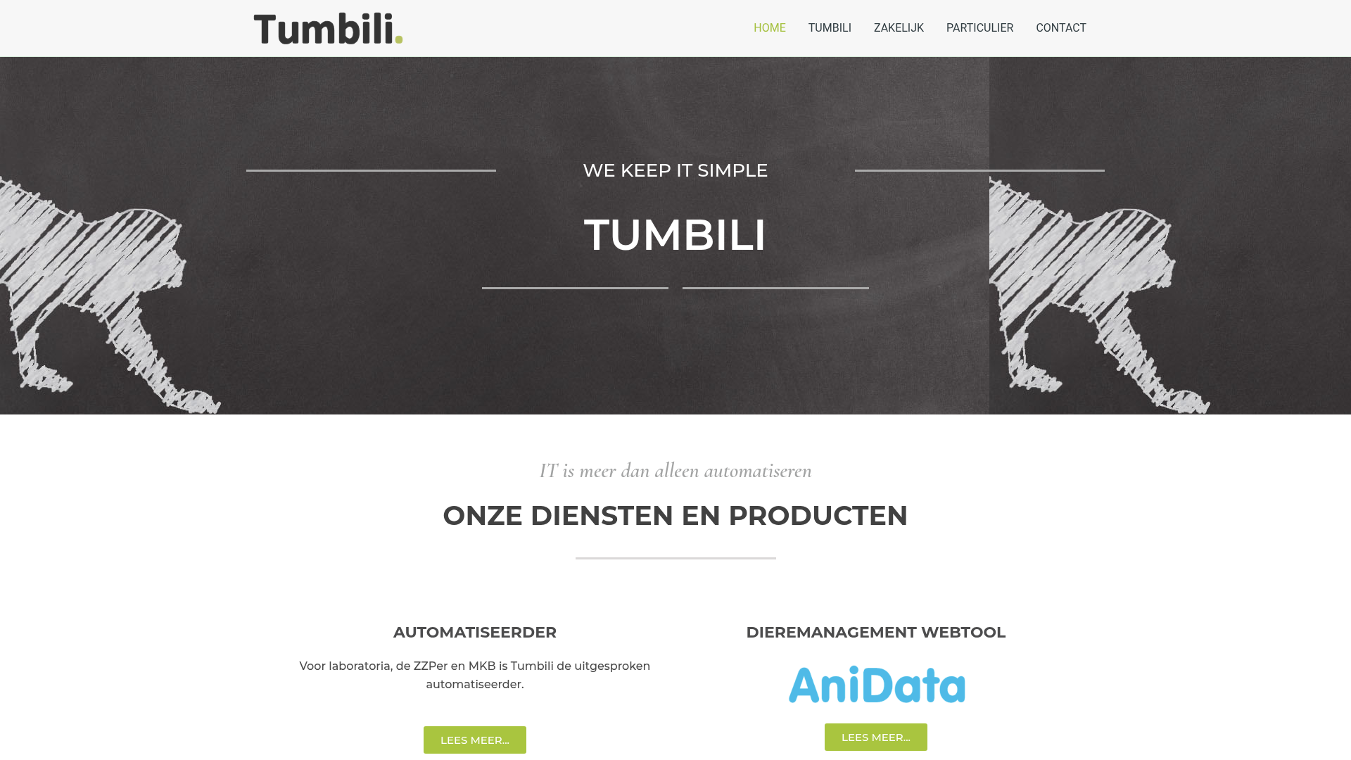 Screenshot van tumbili.nl