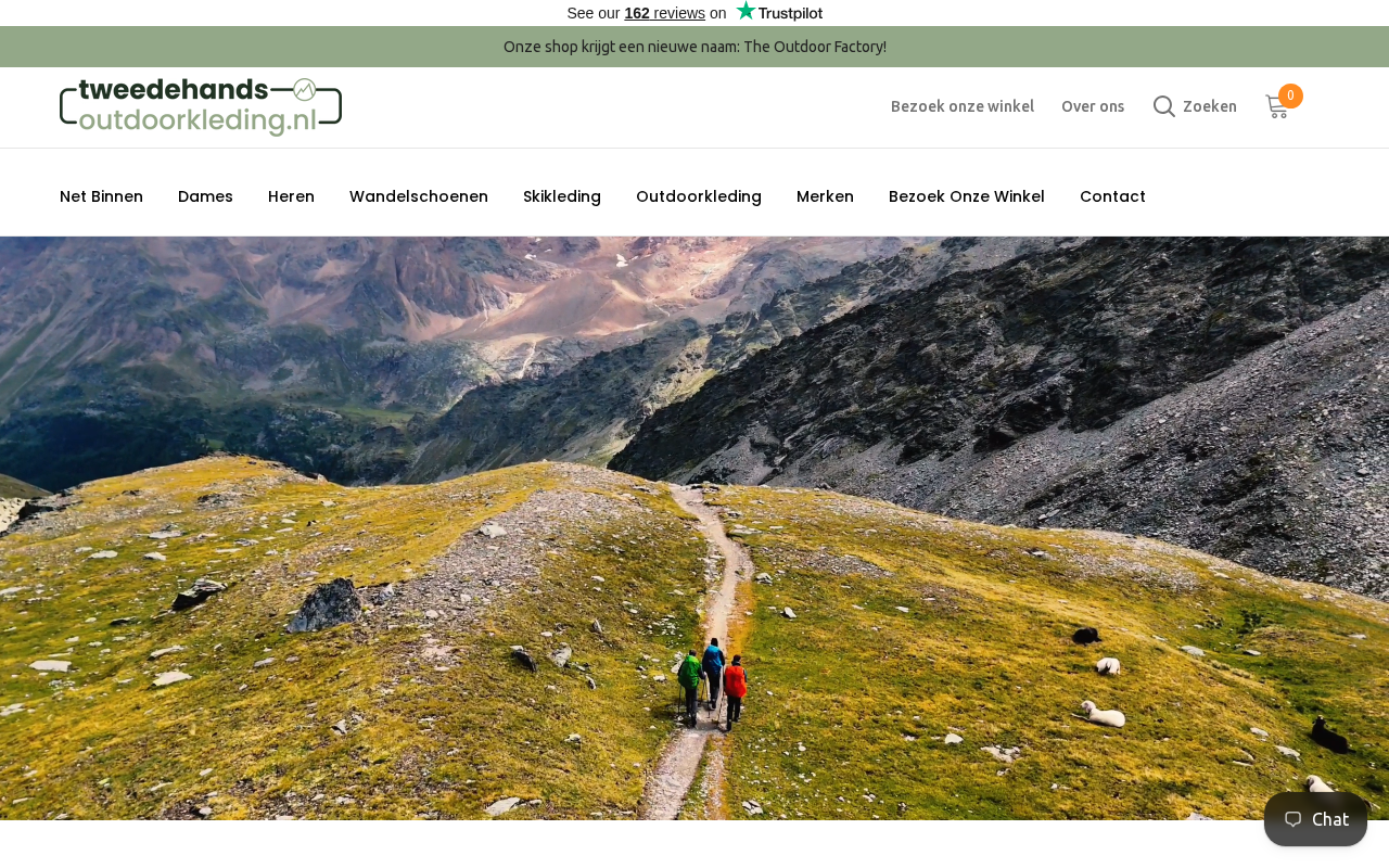 Screenshot van tweedehands-outdoorkleding.nl