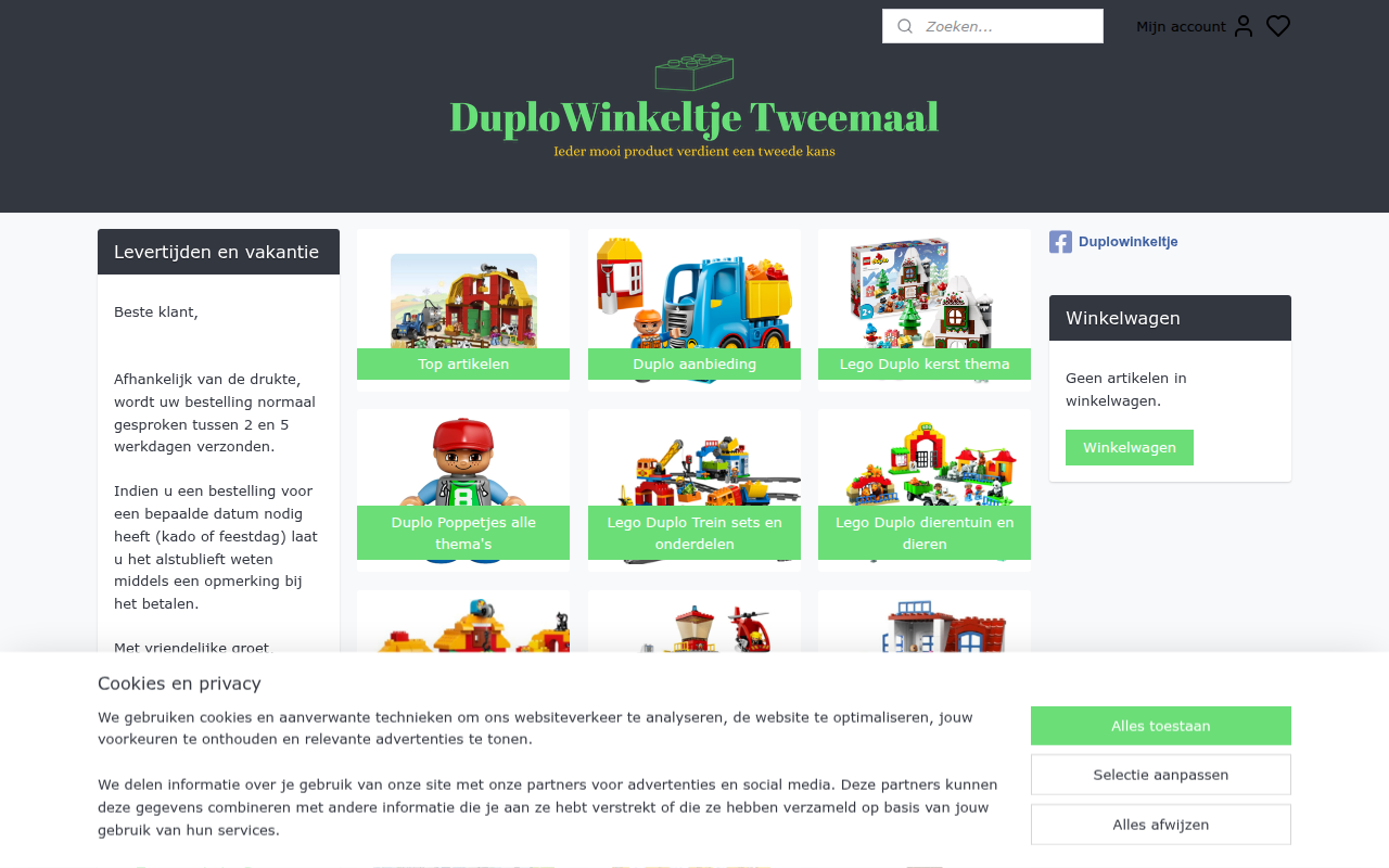 Screenshot van tweemaal.nl