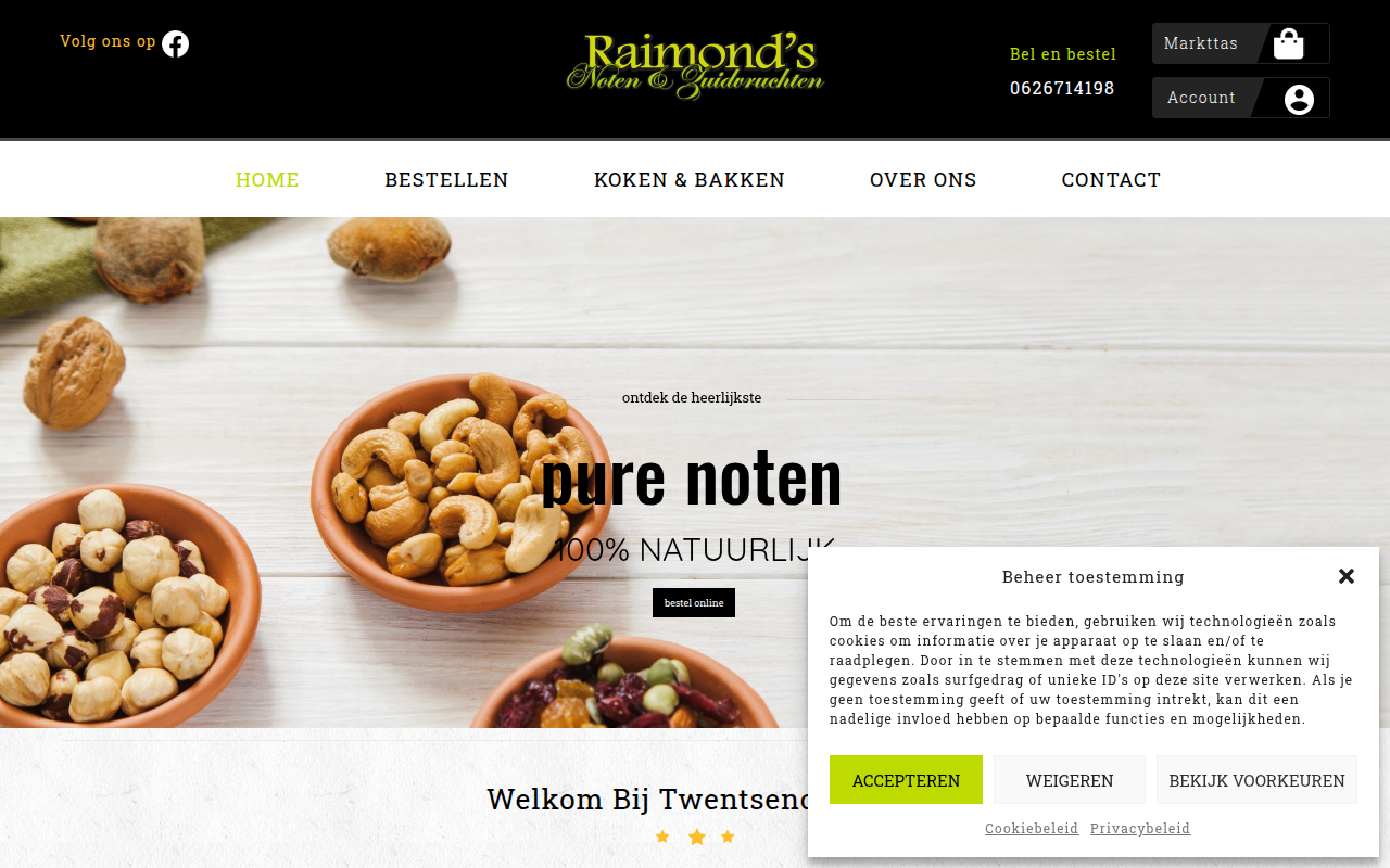 Screenshot van twentsenoten.nl