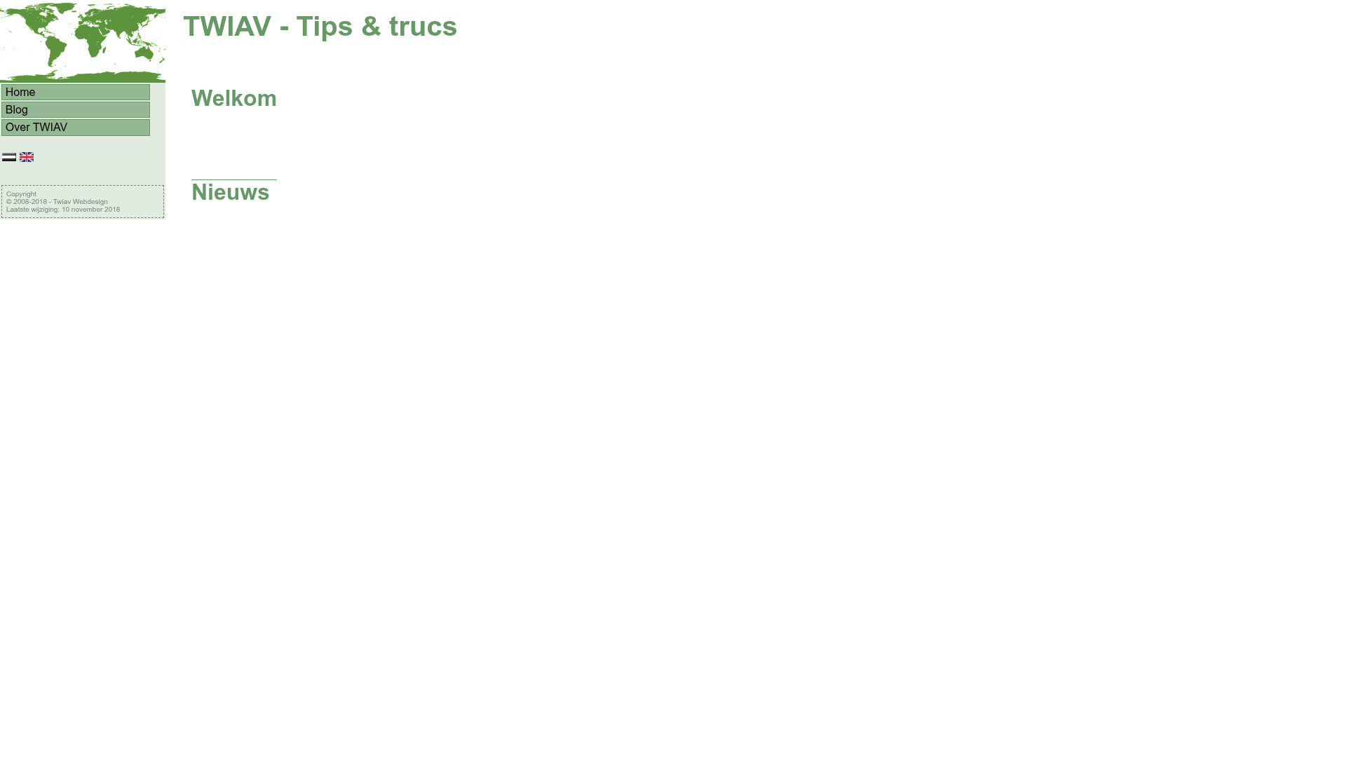Screenshot van twiav.nl