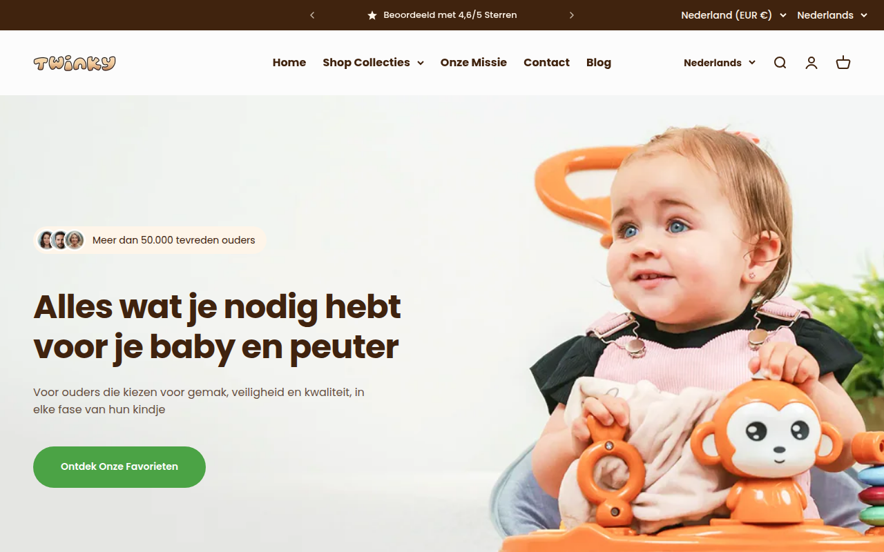 Screenshot van twinkystore.nl