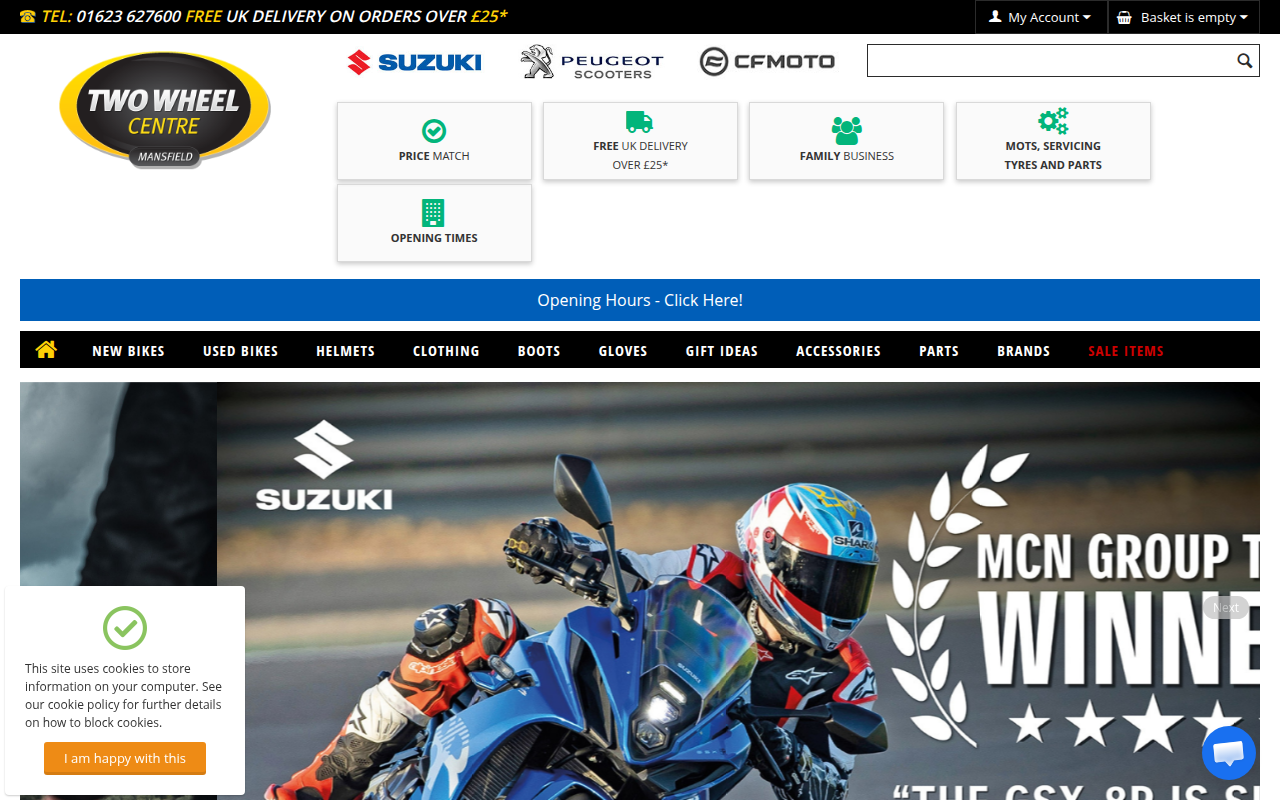 Screenshot van twowheel.co.uk