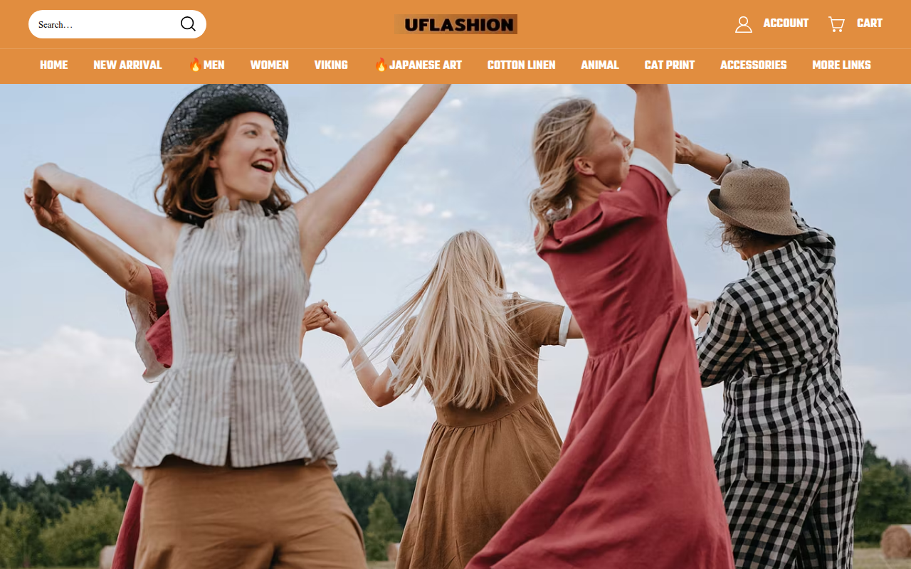 Screenshot van uflashion.com