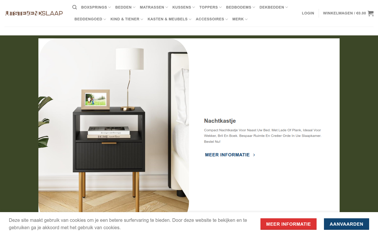 Screenshot van uitstekendslaap.com