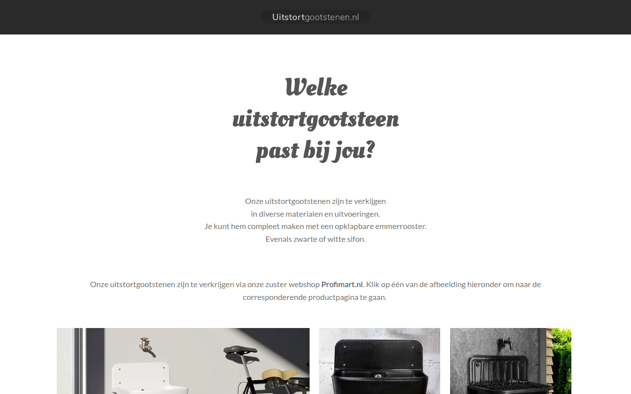 Screenshot van uitstortgootstenen.nl