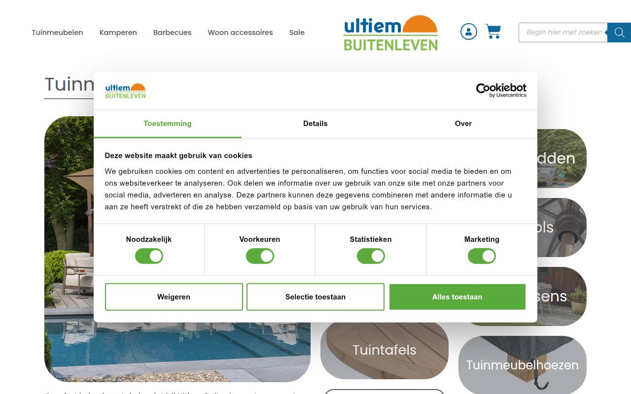 Screenshot van ultiembuitenleven.com