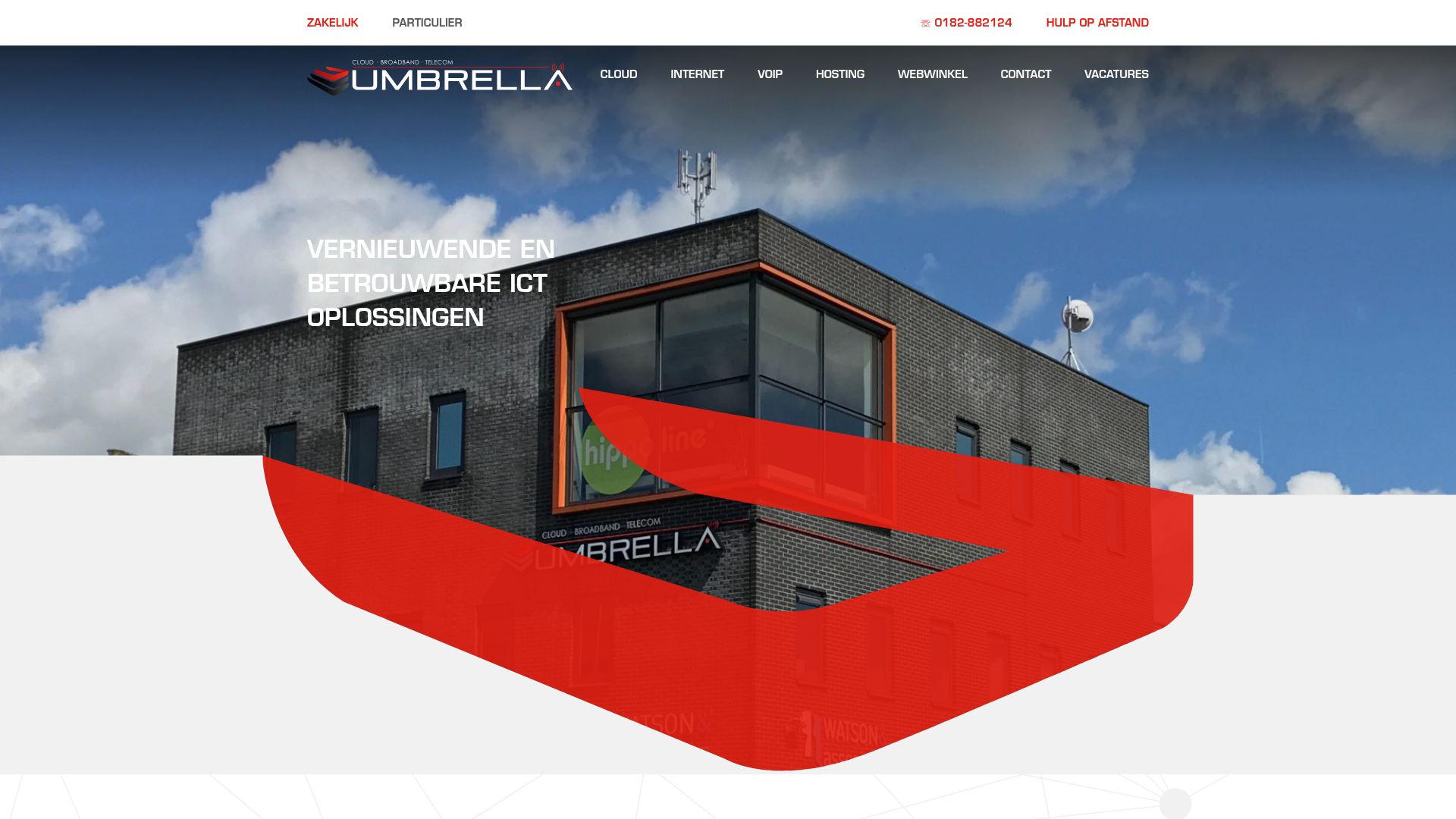 Screenshot van umbrella.nl